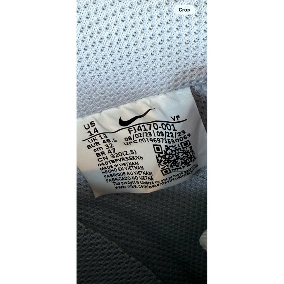 Nike Air Force 1 Low Light Gray Men's Sneakers Size 14 FJ4170 001 - Picture 5 of 16